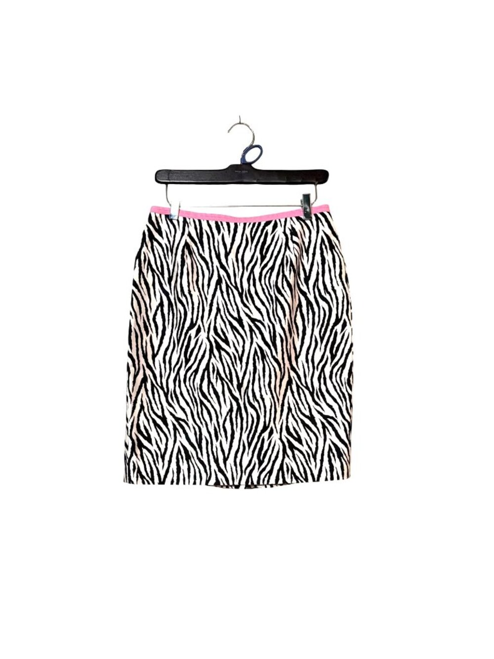 Y2K Cynthia Steffe Zebra Print Mini Skirt With Pink Waistband Size 8 Made In USA